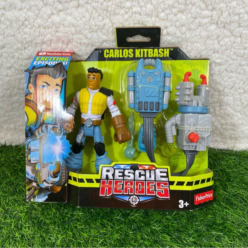 Fisher Price Carlos Kitbash Rescue Heroes Action Figure with Welder Equipment